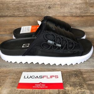 NEW Nike Asuna Mens Slides Black/White/Anthracite